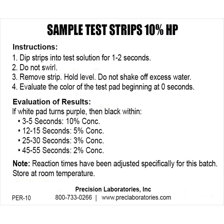time sensitive peroxide test strips, peroxide test strips, extra high level peroxide test strips