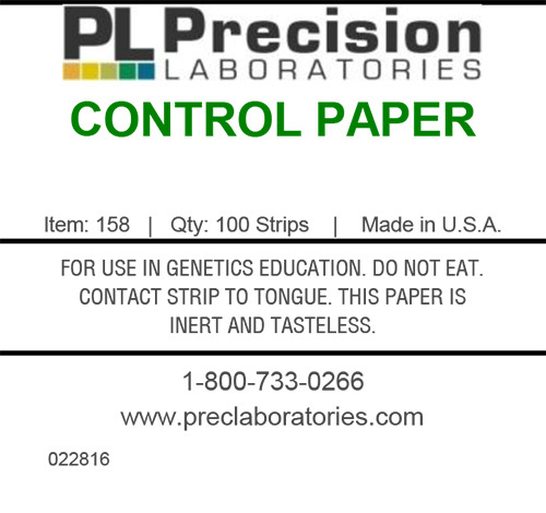 Control Paper, genetics taste test