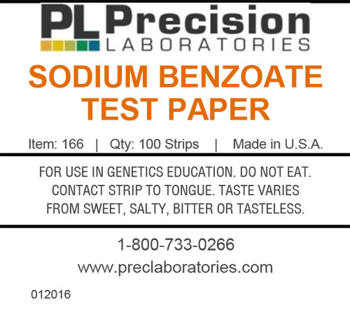 sodium benzoate taste test paper, sodium benzoate test paper, sodium benzoate, genetics taste tests
