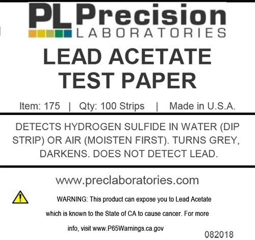 lead acetate, lead acetate test paper
