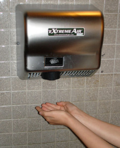 hand dryer vs paper towel bacteria, dipslides