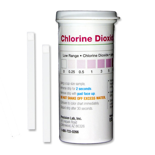 chlorine dioxide test strips, residual chlorine dioxide test strips
