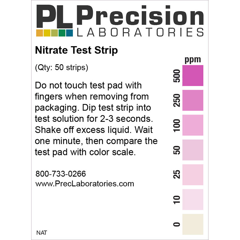 Nitrate Test Strip - Precision Laboratories Test Strips