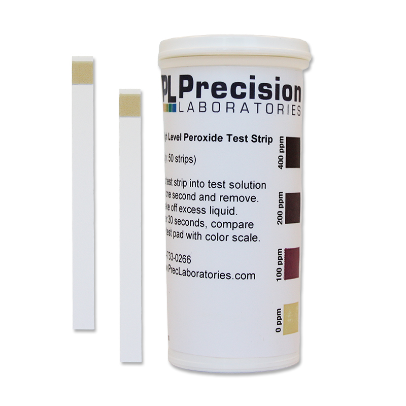 Peroxide Test Strip, 400ppm Precision Laboratories Test Strips
