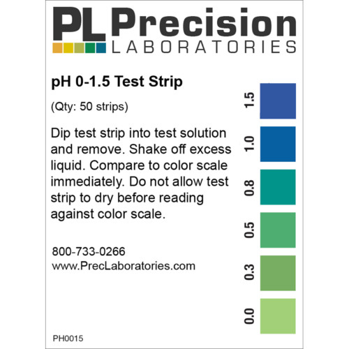 pH 0-1.5 test strips, ph test strips