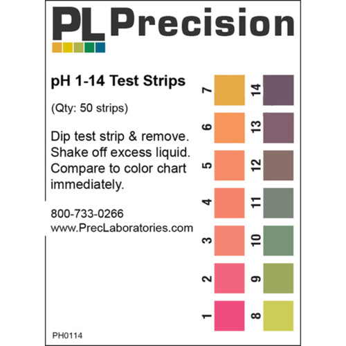 pH 1-14 test strips, pH test strips