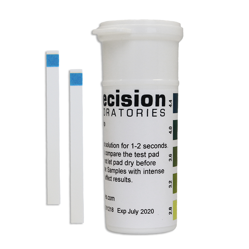 pH 0-7 Test Strips, 3 Pad - Precision Laboratories Test Strips