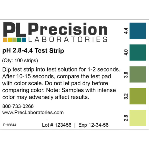 pH 2.8-4.4 test strips, pH test strips, wine test strips, kombucha test strips
