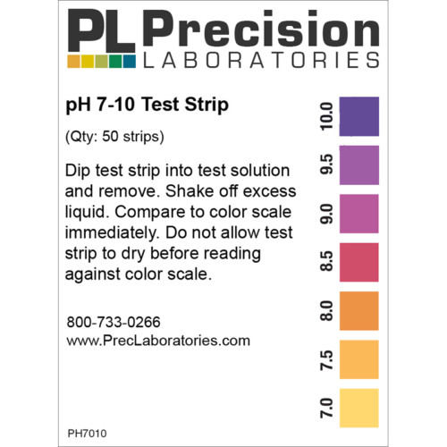pH 7-10 test strips, pH test strips
