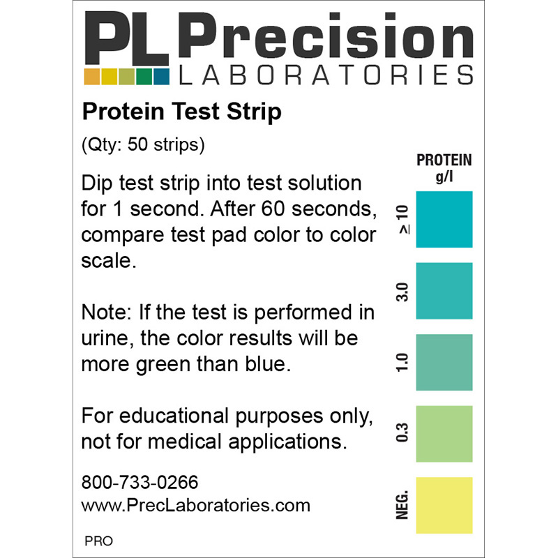 Protein Test Strip - Precision Laboratories Test Strips