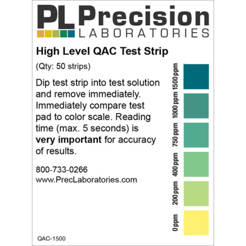 0-750 ppm 600 Tests per Case 600 Ultra High Range Free Chlorine Test Strips