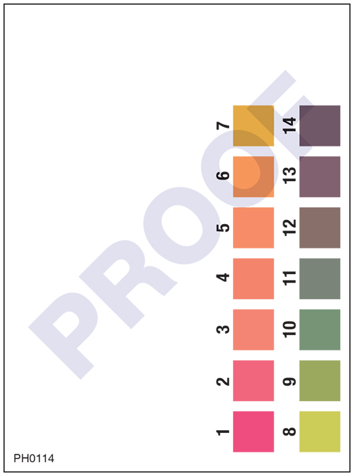 pH 1-14 custom label, precision laboratories