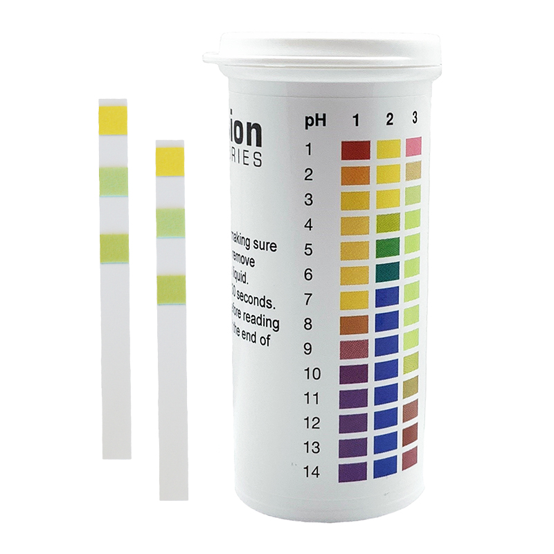 pH 1-14 Test Strips, 3 pad - Precision Laboratories Test Strips